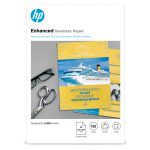 Papel láser brillante profesional de HP, 150 gramos por metro cuadrado, 150 hojas por paquete, tamaño A4 (210 x 297 mm). SKU: CG965A
