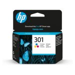 Cartucho de tinta original HP 301 Tri-color. Compatible con impresoras HP. SKU: CH562EE#BA3