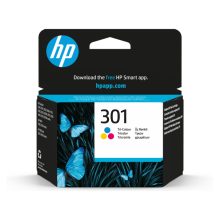 Cartucho de tinta original HP 301 Tri-color. Compatible con impresoras HP. SKU: CH562EE#BA3