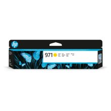 HP Cartucho de tinta original 971 amarillo, SKU CN624AE. Ideal para impresiones de alta calidad y rendimiento.