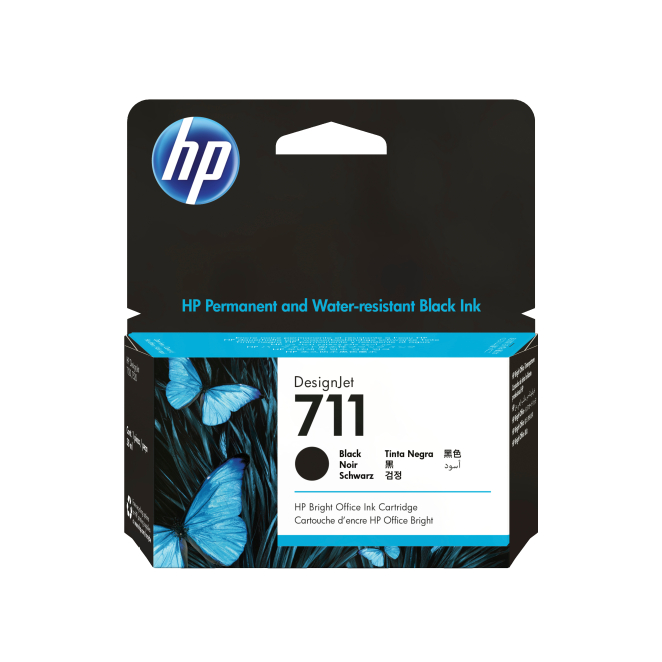 HP cartucho de tinta DesignJet 711 negro 38 ml HP cartucho de tinta DesignJet 711 negro, capacidad de 38 ml, SKU CZ129A
