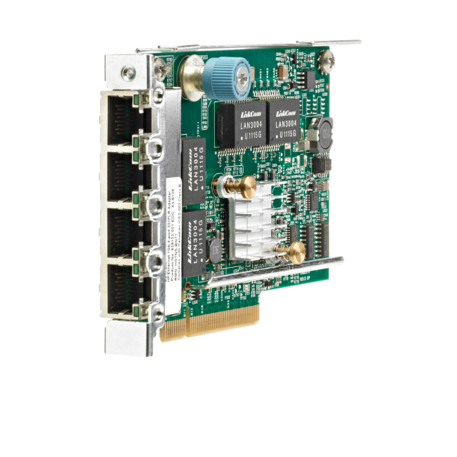 HPE Ethernet Adapter 1Gb 4-port FLR-T Alta Velocidad Adaptador HPE Ethernet 1Gb 4 puertos FLR-T, modelo BCM5719, SKU 629135-B22, ideal para centros de datos