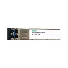 Transceptor óptico HPE Aruba Networking 25G SFP28 con conector LC SR y un alcance de 100m en fibra multimodo, SKU JL484A.