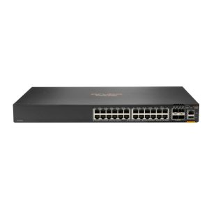HPE Aruba Networking CX 6200F 24G Class-4 PoE 4SFP+ 370W Gestionado L3 Gigabit Ethernet (10/100/1000) Energía sobre Ethernet (PoE) 1U, SKU JL725B#ABB