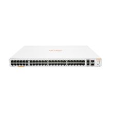 Switch gestionado HPE Aruba Networking Instant On 1960 con 48 puertos Gigabit Ethernet, 2 puertos XGT y 2 puertos SFP+ en color blanco, SKU JL808A#ABB.