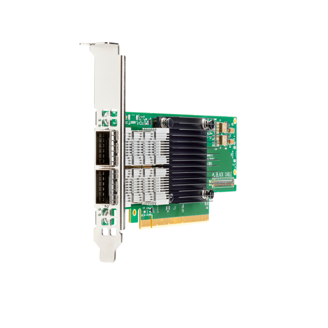 HPE InfiniBand HDR/Ethernet 200Gb Adaptador 2-port QSFP56 PCIe4 x16 Adaptador HPE InfiniBand HDR/Ethernet 200Gb con 2 puertos QSFP56 PCIe4 x16, SKU P31324-B21, ideal para entornos de CPD