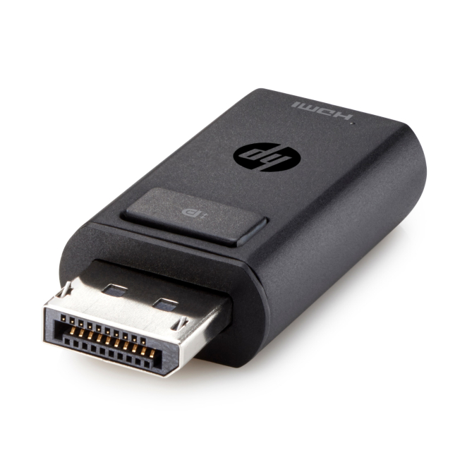 HP Adaptador DisplayPort a HDMI con cable de 1,4 metros Adaptador HP DisplayPort a HDMI con cable de 1,4 metros, SKU F3W43AA. Ideal para conectar dispositivos DisplayPort a pantallas HDMI.