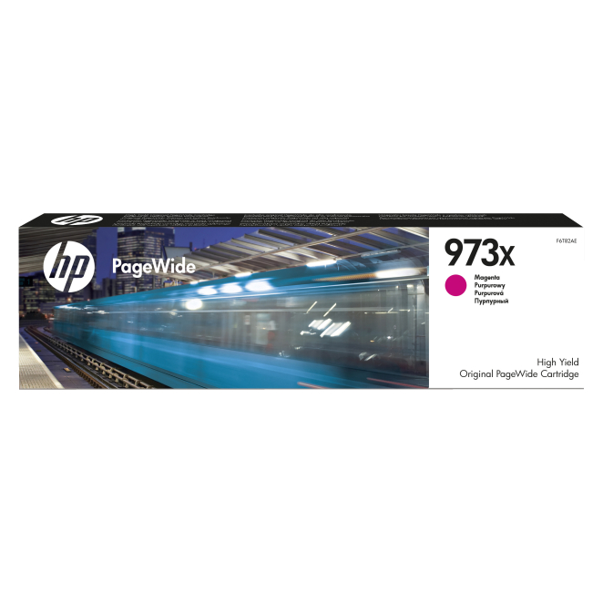 HP Cartucho PageWide 973X Magenta de Alto Rendimiento HP Cartucho magenta original PageWide 973X de alto rendimiento, adecuado para impresiones de volumen con sku F6T82AE