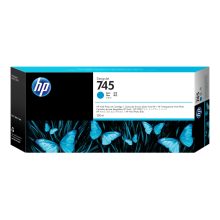 Cartucho de tinta HP DesignJet 745 cian de 300 ml con SKU F9K03A