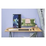 Vista frontal del combo de teclado y ratón inalámbricos HP modelo 18H24AA#ABE con diseño ergonómico y batería de larga duración