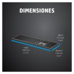 Imagen del HP Teclado Inalámbrico de Modo Dual 975 con teclas silenciosas, distribución QWERTY y conectividad Bluetooth, SKU 3Z726AA#ABE