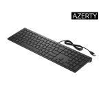 HP Teclado con cable Pavilion 300, diseño delgado, cómodo, y SKU 4CE96AA#ABE, ideal para uso diario.