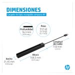Imagen del cargador de lápiz recargable Slim de HP con SKU 4X491AA, ideal para oficina y papelería.
