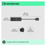 Adaptador HP de USB 3.0 a Gigabit RJ45 G2, modelo alta velocidad, SKU 4Z7Z7AA