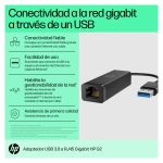 Adaptador HP de USB 3.0 a Gigabit RJ45 G2, modelo alta velocidad, SKU 4Z7Z7AA