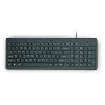 Imagen del HP teclado con cable 150 con diseño ergonómico y SKU 664R5AA#ABE, ideal para una escritura eficiente y cómoda.