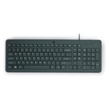 Imagen del HP teclado con cable 150 con diseño ergonómico y SKU 664R5AA#ABE, ideal para una escritura eficiente y cómoda.