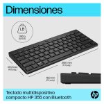 HP Teclado multidispositivo compacto 355 con Bluetooth, diseño elegante, SKU 692S9AA#ABE