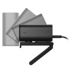 HP Cámara web 4K para retransmisiones, modelo 965, SKU 695J5AA#ABB. Alta calidad de imagen y micrófono integrado.