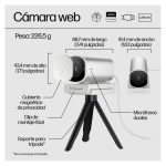 HP Webcam 4K para streaming, modelo 960 con SKU 695J6AA#ABB, diseñada para una imagen ultra nítida y fluida