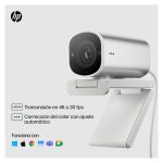 HP Webcam 4K para streaming, modelo 960 con SKU 695J6AA#ABB, diseñada para una imagen ultra nítida y fluida