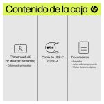 HP Webcam 4K para streaming, modelo 960 con SKU 695J6AA#ABB, diseñada para una imagen ultra nítida y fluida