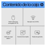 HP Ratón Silencioso Recargable modelo 710 con conectividad inalámbrica y diseño ergonómico. SKU 6E6F2AA#ABB