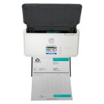 Escáner HP Scanjet Pro N4000 snw1 con alimentación de hojas, 600 x 600 DPI, tamaño A4, en colores negro y blanco. SKU 6FW08A#B19.