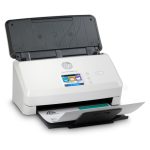 Escáner HP Scanjet Pro N4000 snw1 con alimentación de hojas, 600 x 600 DPI, tamaño A4, en colores negro y blanco. SKU 6FW08A#B19.
