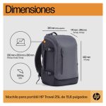 HP mochila Travel para portátil de 15,6 pulgadas, capacidad de 25 litros, color gris hierro, SKU 6H2D8AA