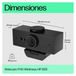 HP Cámara web 620 FHD con resolución Full HD y diseño compacto, SKU 6Y7L2AA#ABB