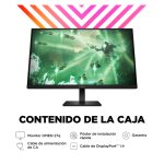 Monitor gaming HP OMEN de 27 pulgadas con resolución QHD y tasa de refresco de 165 Hz. SKU 780H4E9#ABB