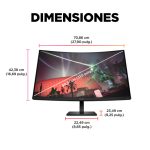 OMEN by HP Monitor gaming con pantalla curva de 31,5 pulgadas, resolución QHD y frecuencia de actualización de 165 Hz. SKU 780K6E9#ABB