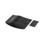 HP Teclado inalámbrico ergonómico modelo 960 con un diseño cómodo y eficiente para largas horas de uso. SKU 7E755AA#ABE
