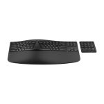 HP Teclado inalámbrico ergonómico modelo 960 con un diseño cómodo y eficiente para largas horas de uso. SKU 7E755AA#ABE