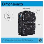 HP Mochila Campus XL con patrón de mármol, diseño espacioso y duradero SKU 7K0E2AA