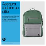 HP Mochila Campus verde con diseño ergonómico, amplia capacidad y comodidad para portátiles SKU 7K0E4AA