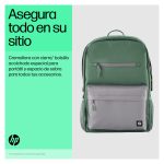 HP Mochila Campus verde con diseño ergonómico, amplia capacidad y comodidad para portátiles SKU 7K0E4AA