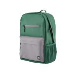 HP Mochila Campus verde con diseño ergonómico, amplia capacidad y comodidad para portátiles SKU 7K0E4AA