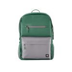 HP Mochila Campus verde con diseño ergonómico, amplia capacidad y comodidad para portátiles SKU 7K0E4AA