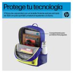 Mochila HP Campus en color azul, ideal para portátiles y accesorios, con gran capacidad y compartimentos diversos. SKU: 7K0E5AA
