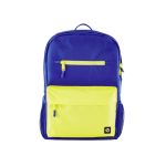 Mochila HP Campus en color azul, ideal para portátiles y accesorios, con gran capacidad y compartimentos diversos. SKU: 7K0E5AA