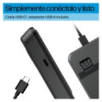 Imagen del HP teclado con cable retroiluminado multidispositivo, modelo 405, SKU 7N7C1AA#ABE, ideal para uso en oficinas y hogares con múltiples dispositivos