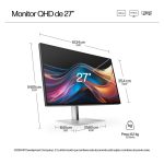 Monitor HP Serie 7 Pro de 27 pulgadas con resolución QHD, modelo 727pq, SKU 8J4D8UT#ABB