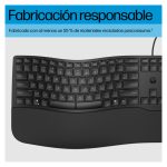 Teclado HP 485 Comfort con conexión por cable, diseño ergonómico y suave al tacto para una experiencia de escritura cómoda, SKU 8T6M2AA#ABE