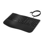 Teclado HP 485 Comfort con conexión por cable, diseño ergonómico y suave al tacto para una experiencia de escritura cómoda, SKU 8T6M2AA#ABE