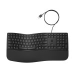 Teclado HP 485 Comfort con conexión por cable, diseño ergonómico y suave al tacto para una experiencia de escritura cómoda, SKU 8T6M2AA#ABE