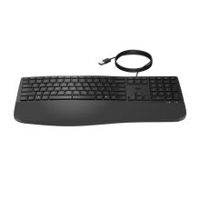 Teclado HP 485 Comfort con conexión por cable, diseño ergonómico y suave al tacto para una experiencia de escritura cómoda, SKU 8T6M2AA#ABE