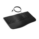 Teclado HP 485 Comfort con conexión por cable, diseño ergonómico y suave al tacto para una experiencia de escritura cómoda, SKU 8T6M2AA#ABE