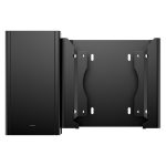 Funda VESA HP para Desktop Mini v4+ con soporte para fuente de alimentación, SKU 99T55AA, diseñada para optimizar el espacio de trabajo y asegurar el dispositivo.